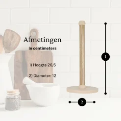 Home 3D - Keukenrolhouder Basic - Beukenhout - Beige