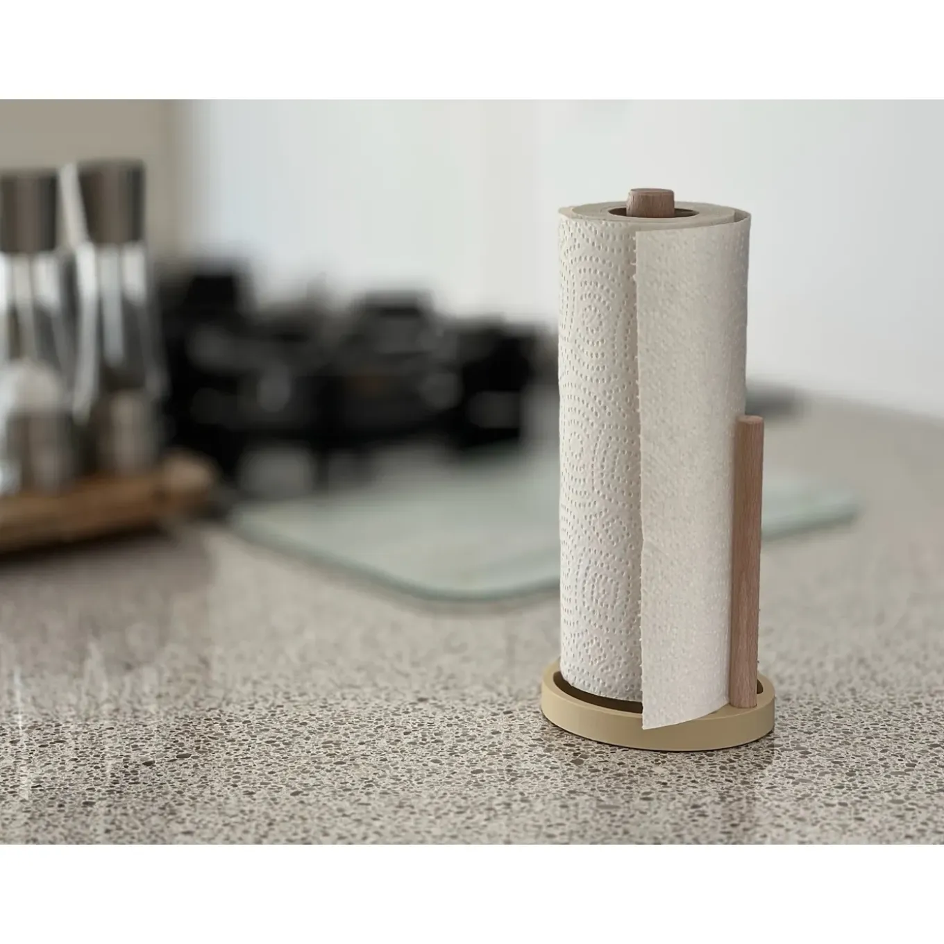 Home 3d - Keukenrolhouder Premium - Beukenhout - Beige