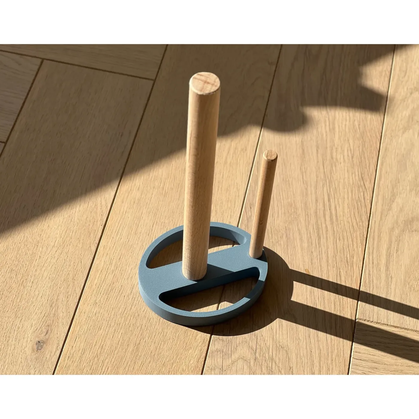 Home 3D - Keukenrolhouder Premium - Beukenhout - Blauw