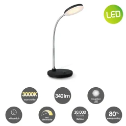 Home Sweet Home bureaulamp Polly zwart 5,5W