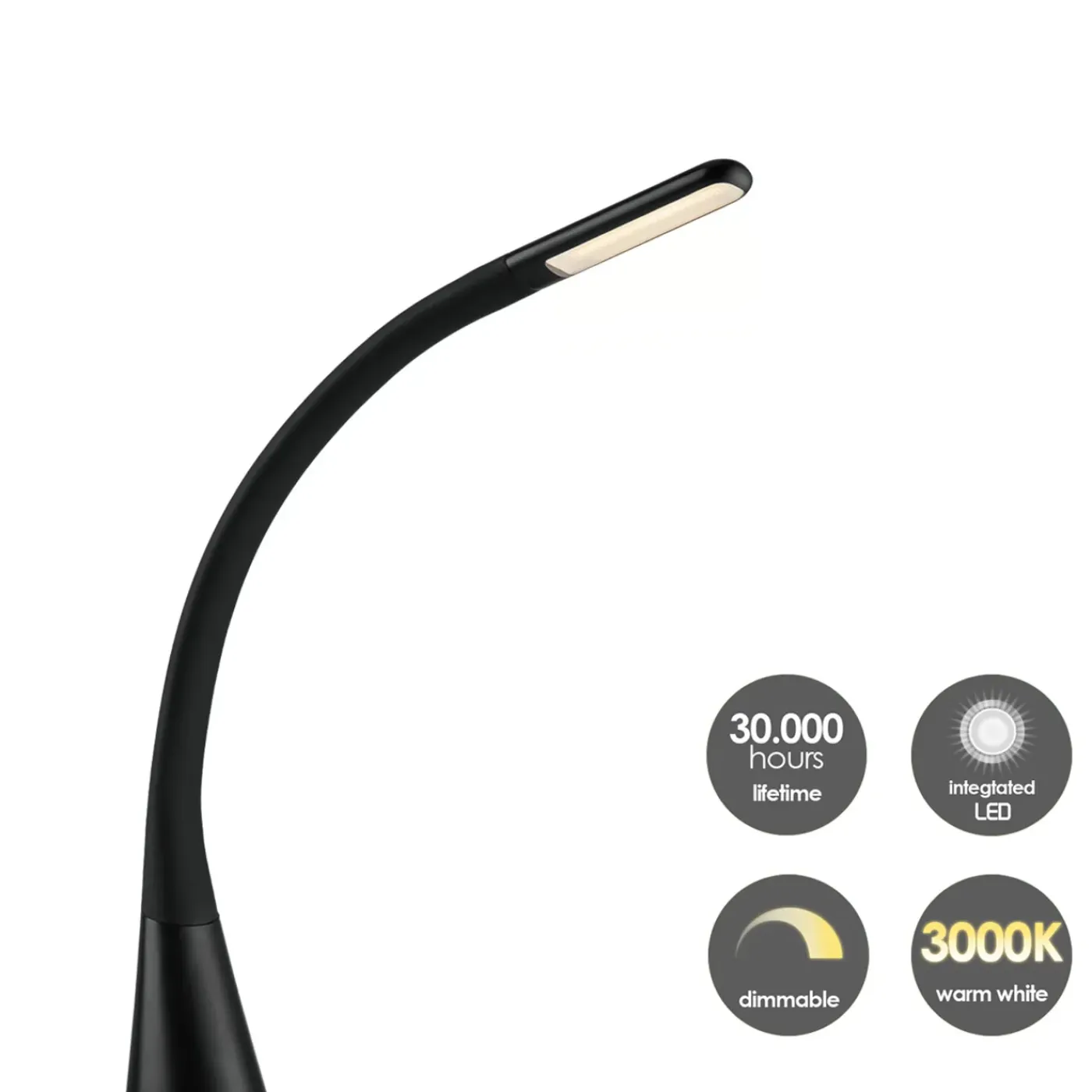 Home Sweet Home bureaulamp Touch zwart 4W