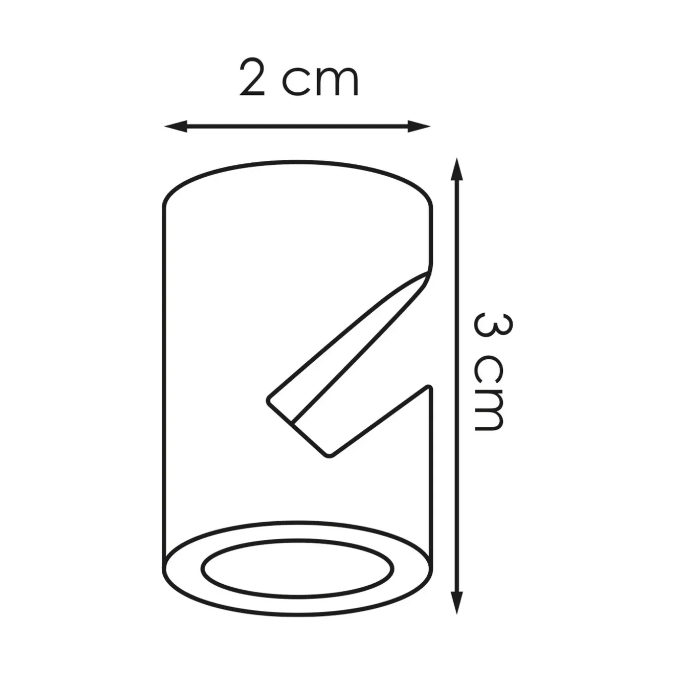 Home Sweet Home- Plafondhaken - Klemhaak - Zwart - Ø2 X 3cm