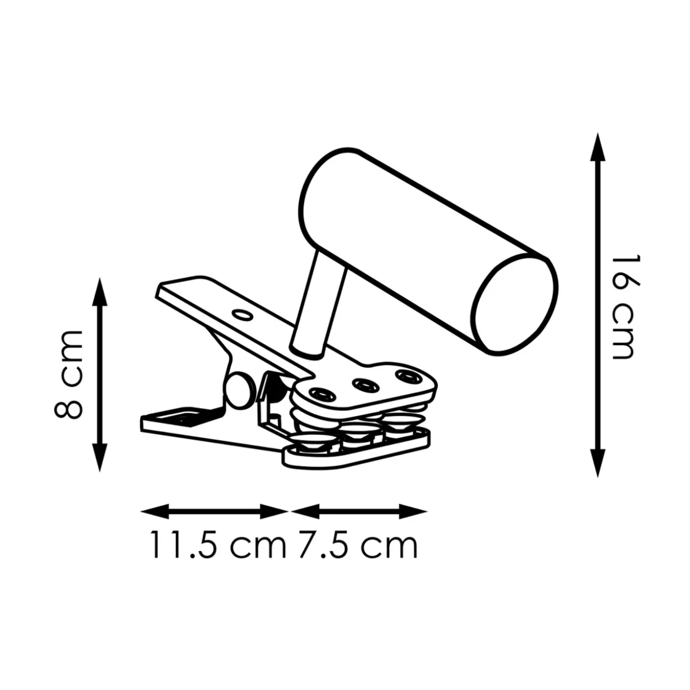 Home Sweet Home tafellamp LED Clips tube wit 4,5W