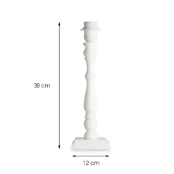Home Sweet Home Tafellamp Voet Woodi 12/12/38cm - Wit