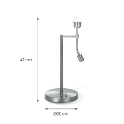 Home Sweet Home Tafellamp Voet Read 20/20/47cm - Geborsteld Staal