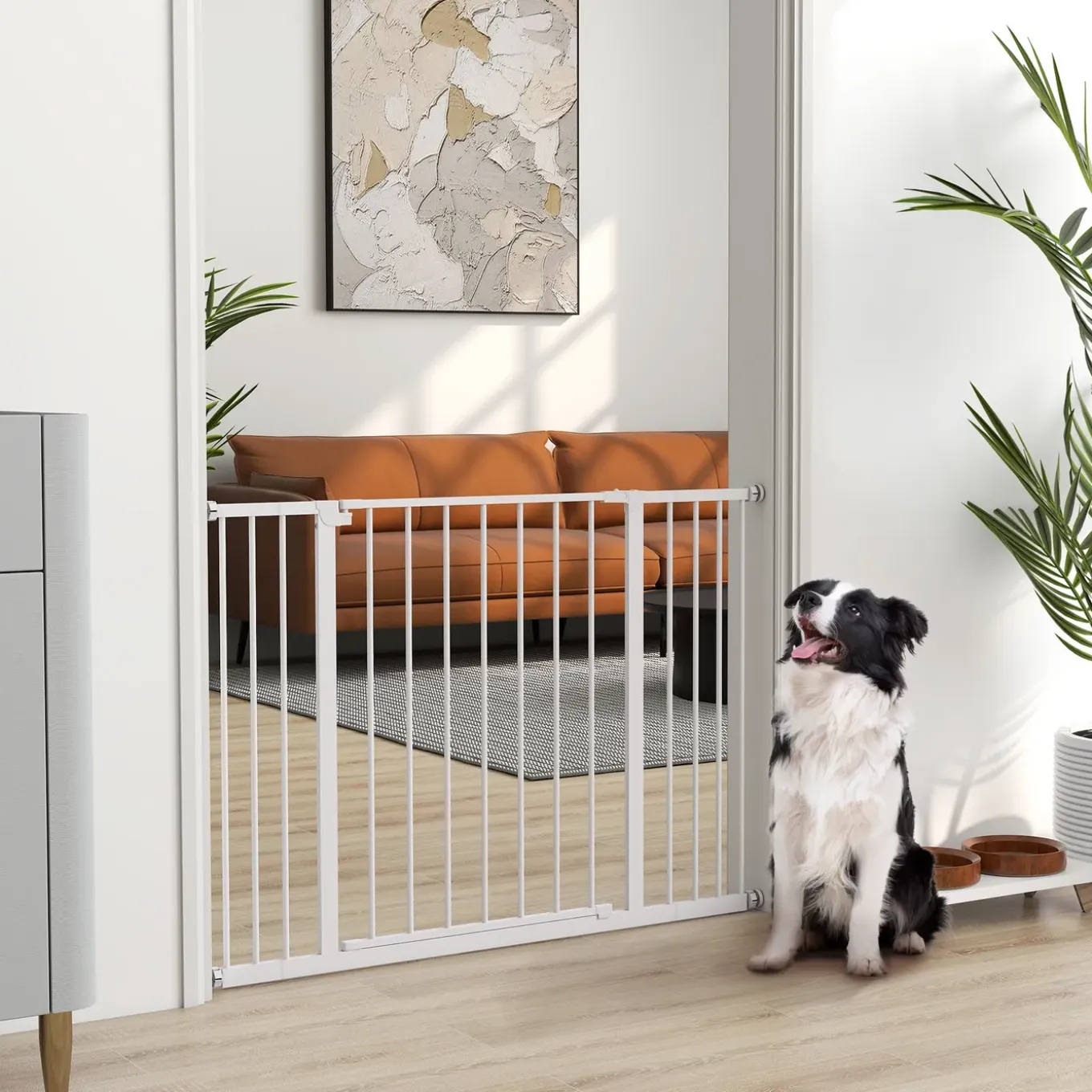 Hondenhekje Klemmontage Zonder Boren 76-107 X 76 Cm - Wit