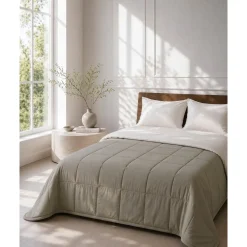 HOOMstyle Bedsprei - Wasbaar dekbed zonder overtrek - Zomer 100 g/m² - 180x220cm - Taupe