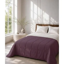 HOOMstyle Bedsprei - Wasbaar dekbed zonder overtrek - Zomer 100 g/m² - 180x220cm - Vijgenpaars