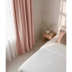 HOOMstyle Kant en Klaar Gordijn Amber - Verduisterend - Met Ringen - 140x270cm - Roze / Licht Roze
