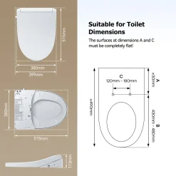HOROW Bidet Wc-bril - Douchewc - Japans Toilet - Zit- En Ladydouche - Verwarmde Zitting