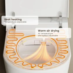 HOROW Douche Wc Japans Toilet - Randloos Wandtoilet Met Bidet & Geurafzuiging - Wit