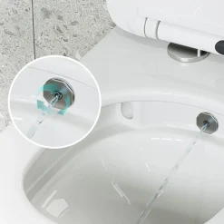 HOROW Hangtoilet - Bidetfunctie - Rimless - Softclose Zitting - Wit Keramiek
