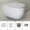 Horow Hangtoilet - Randloos - Diepspoel - Keramiek - Vuilafstotend - Wit