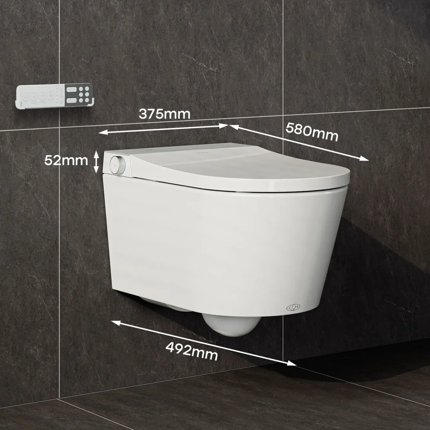 HOROW S70 Douche Wc - Japans Toilet - Randloos - Geurafzuiging - Softclose - Wit
