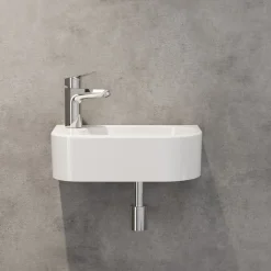 HOROW Toiletfontein - Wandfontein - Keramiek - 40x22x11 Cm - Glans Wit - Kraangat Links