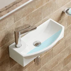Horow Toiletfontein - Wandmontage - Keramiek - 45x22x13 Cm - Wit - Kraangat Links