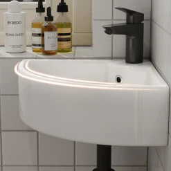 HOROW Toiletfontein - Wandmontage - Keramiek - 32x32 Cm - Glans Wit