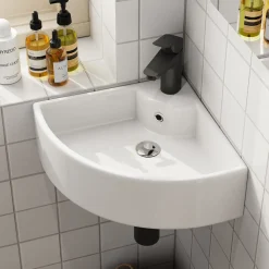 HOROW Toiletfontein - Wandmontage - Keramiek - 32x32 Cm - Glans Wit