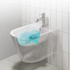 HROW Horow Wandbidet - Keramiek - Wit - Ruimtebesparend - 52,5 X 36,5 Cm