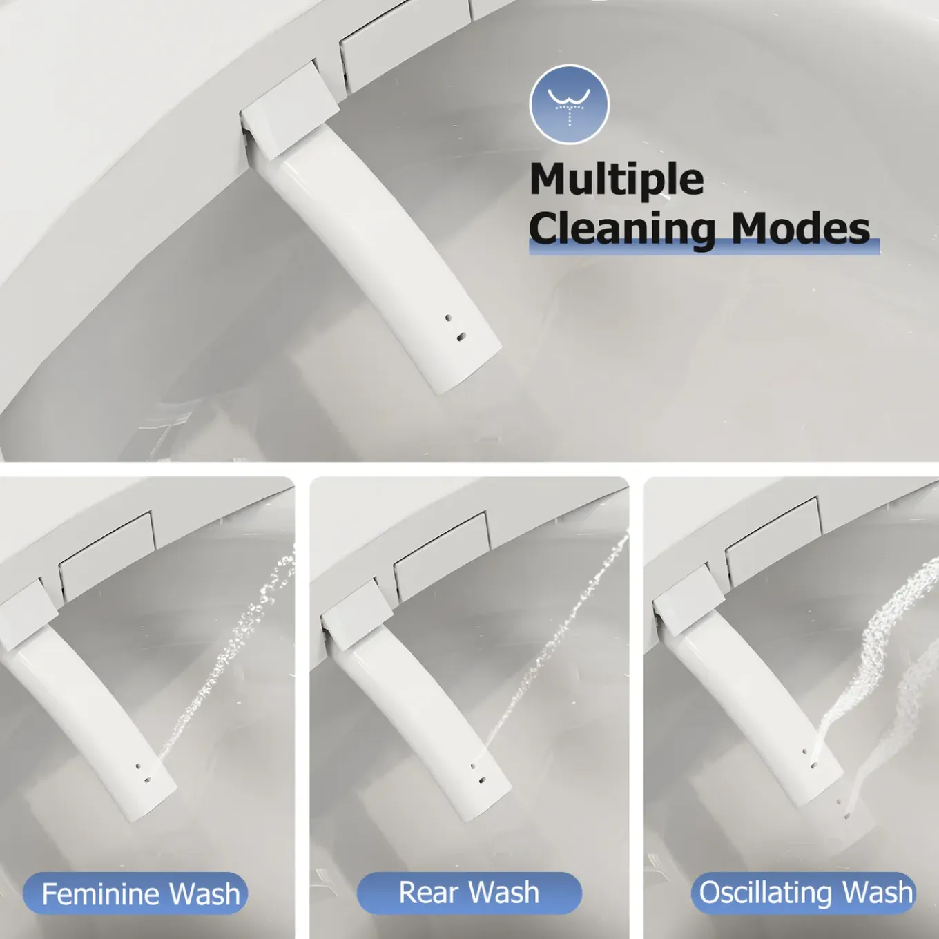 Horow - Wc-bril - Bidet - Afstandsbediening - Föhn - Sproeier - Extra Stevig