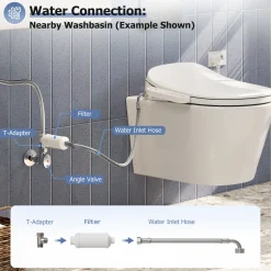 Horow - Wc-bril - Bidet - Afstandsbediening - Föhn - Sproeier - Extra Stevig