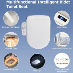 Horow - Wc-bril - Bidet - Afstandsbediening - Föhn - Sproeier - Extra Stevig