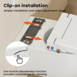 Horow - Wc-bril - Bidet - Soft Close - Zonder Elektriciteit - Glanzend Wit