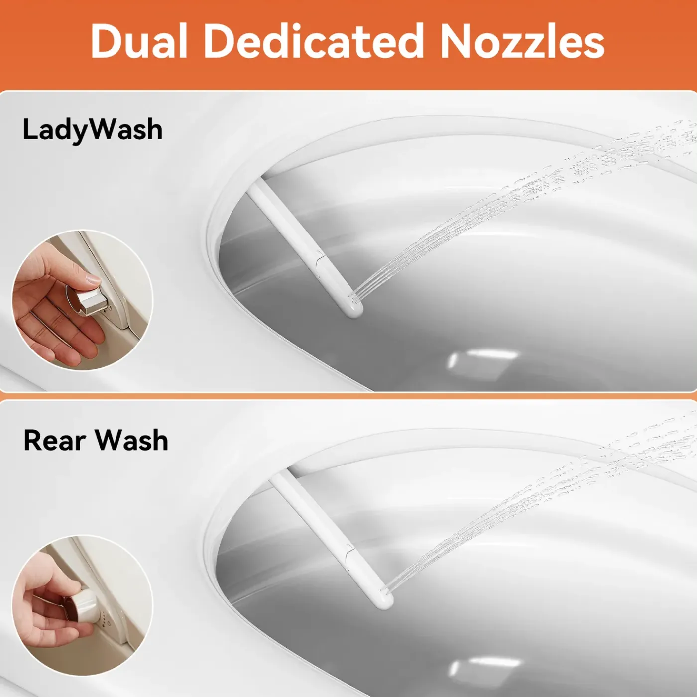 HOROW - Wc-bril - Bidet - Soft Close - Afklikbaar - Universeel - Wit