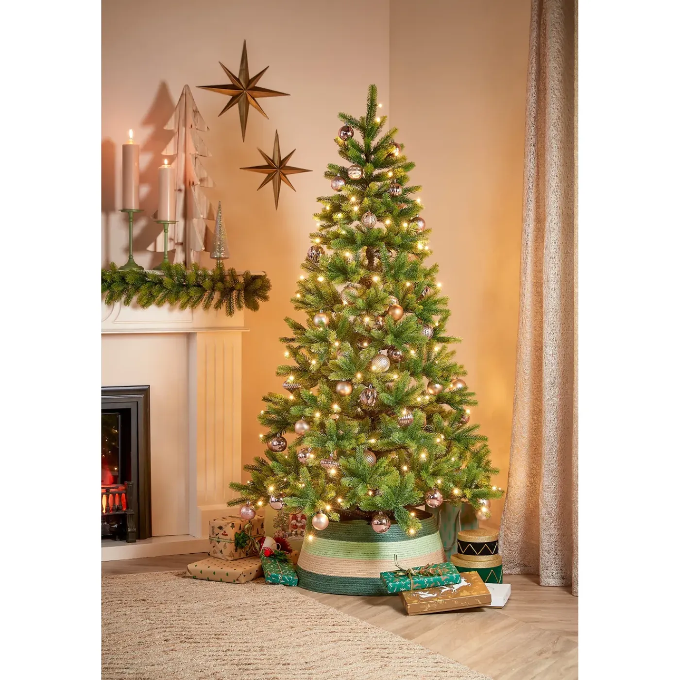 House of Seasons Kerstboomrok Groen Fsc Mix - H26xd58cm