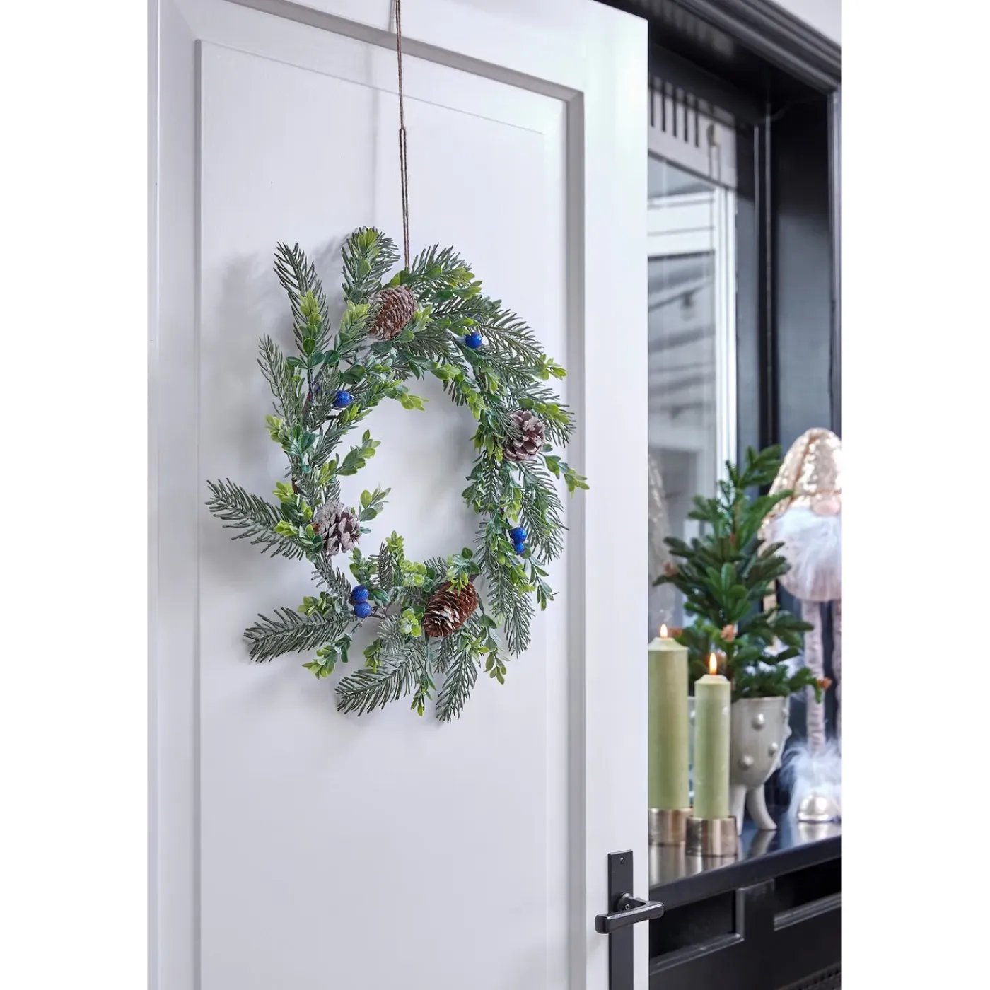 House of Seasons Krans Groen Tips 84 - H7xd42cm