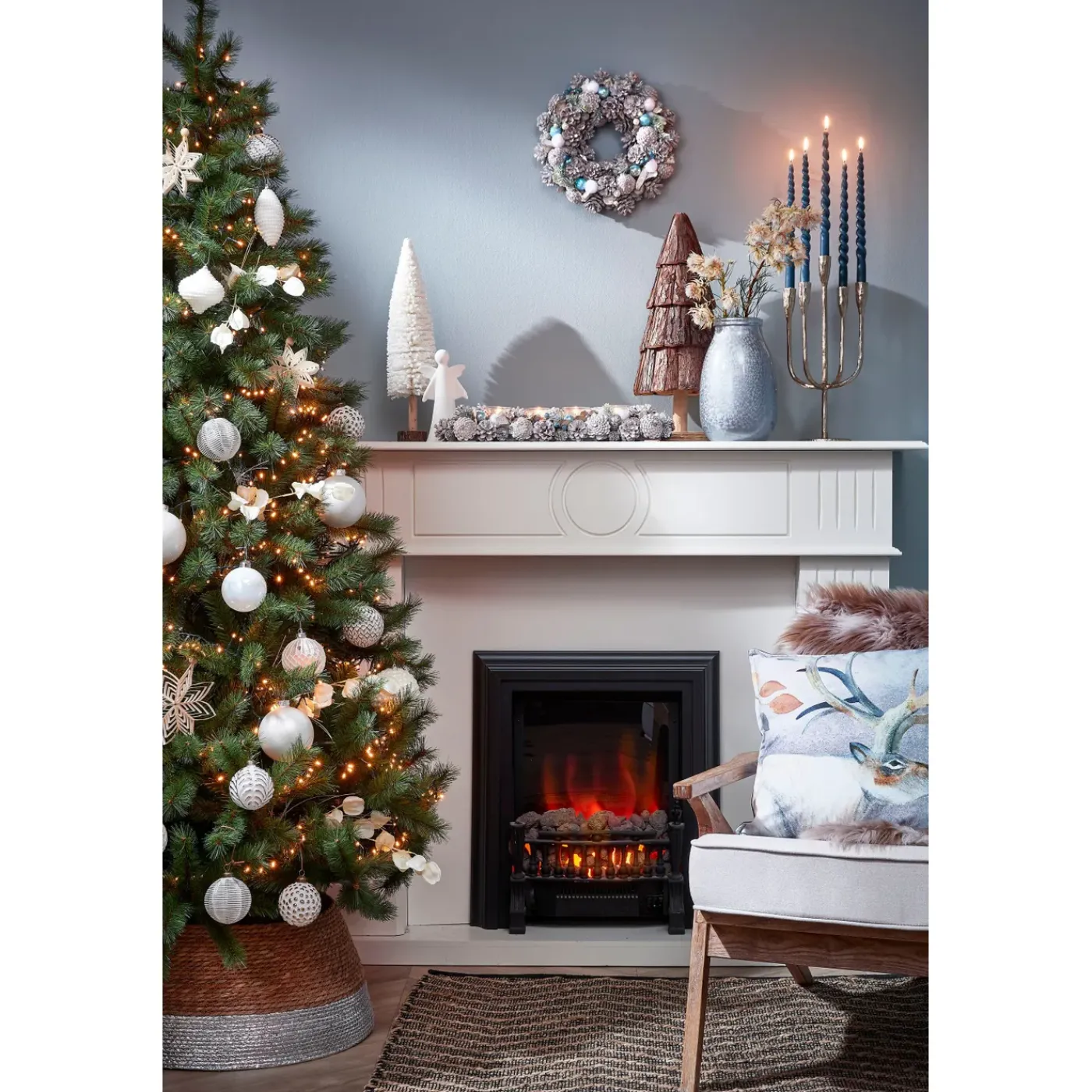 House of Seasons Treeskirt Zilver - H26xd58cm