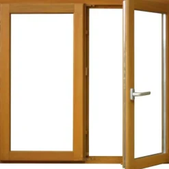 GD Menuiseries Houten Raam 2 Bladeren H75 X L120 Ribbentafel