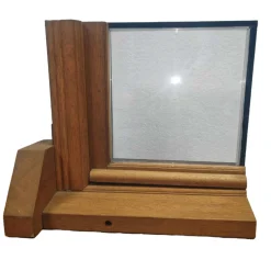 GD Menuiseries Houten Raam 2 Bladeren H75 X L120 Ribbentafel