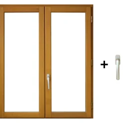 Houten Raam 2 Bladeren H165 X L120 Ribbenpaneel + Handgreep (ref 010220f9)