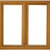 GD Menuiseries Houten Raam 2 Bladeren H135 X L140 Ribbenpaneel + Handgreep (ref 010220f9)