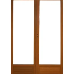 Houten Raamdeur 2 Bladeren H215 X L120 Ribbentafel