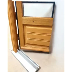 Houten Raamdeur 2 Bladeren H205 X L100 Ribbentafel