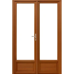 GD Menuiseries Houten Raamdeur 2 Bladeren H205 X L120 Ribbentafel