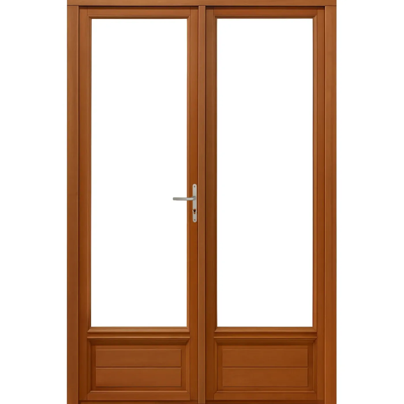 GD Menuiseries Houten Raamdeur 2 Bladeren H225 X L120 Ribbentafel