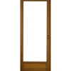 GD Menuiseries Houten Raamdeur 1 Vleugel H205 X L80 Linker Trekstang Ribbentafel