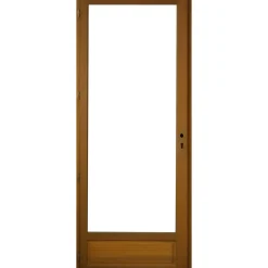 GD Menuiseries Houten Raamdeur 1 Vleugel H205 X L80 Linker Trekstang Ribbentafel