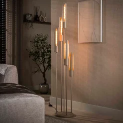 Hoyz Collection - Vloerlamp Tube - Beige - 30x30x175 Cm