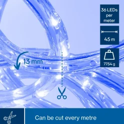 Hq-power LED Lichtslang 45 M, 36 LEDs Per Meter, Blauw