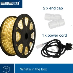 Hq-power LED Lichtslang 45 M, 36 LEDs Per Meter, Warm Wit 3060 K