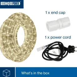 Hq-power LED Lichtslang 9 M, 36 LEDs Per Meter, Warm Wit 3060 K