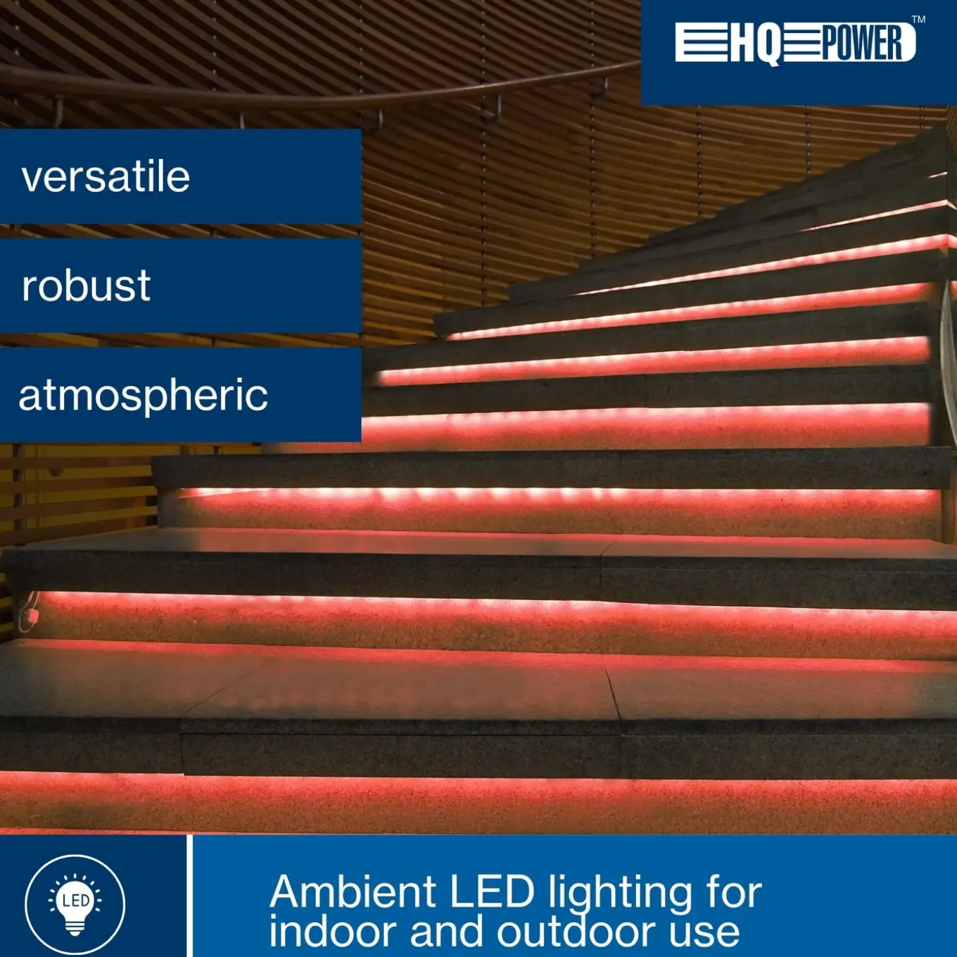 Hq-power LED Lichtslang 45 M, 36 LEDs Per Meter, Rood