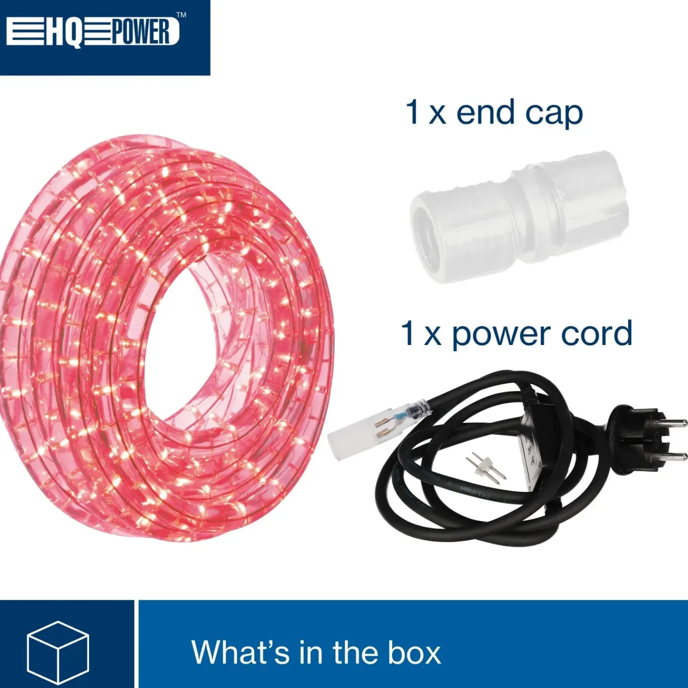 HQ-Power LED Lichtslang 9 M, 36 LEDs Per Meter, Rood