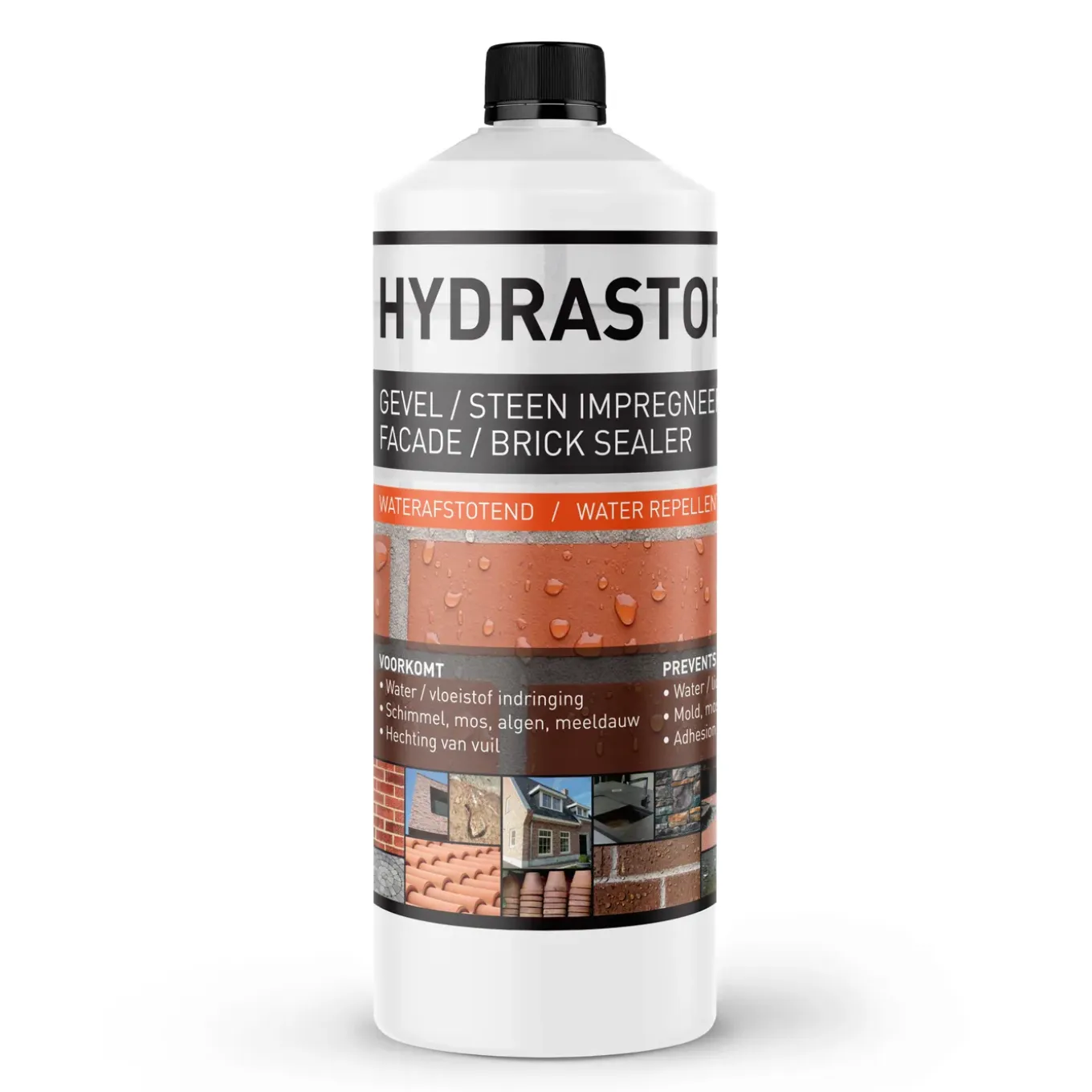 Hydrastop Pro - Gevel Hydrofoberen / Buitenmuur impregneermiddel 1L - Voegen waterdicht maken - 6m²
