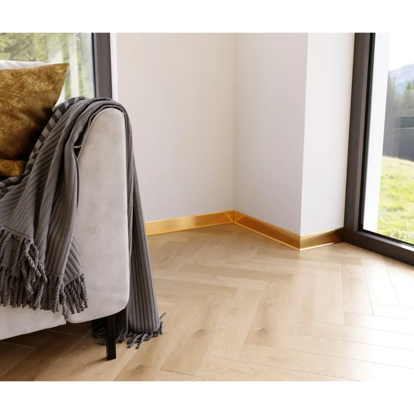 Ilcom Ceramica Ilcom Binnenhoek Fli Voor Plint F 80 Mm X 30 Mm X 30 Mm - Geborsteld Goud