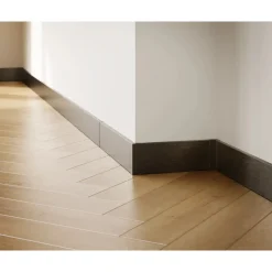 Ilcom Decoratieve Plint FC Van Roestvrij Staal 2700 mm x 100 mm - Zwart Geborsteld